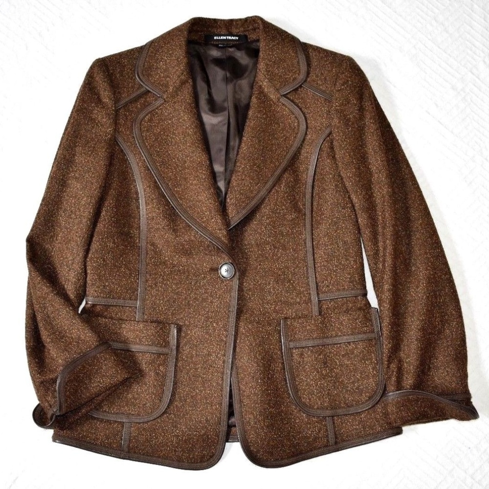 Ellen Tracy Jacket Blazer Women's Size 4 Wool